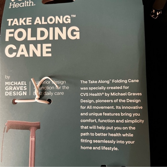 New CVS Health take along Red Folding Cane - Picture 5 of 5